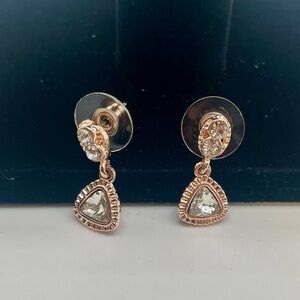 Napier Elegant Rose Gold Teardrop dangle Earrings